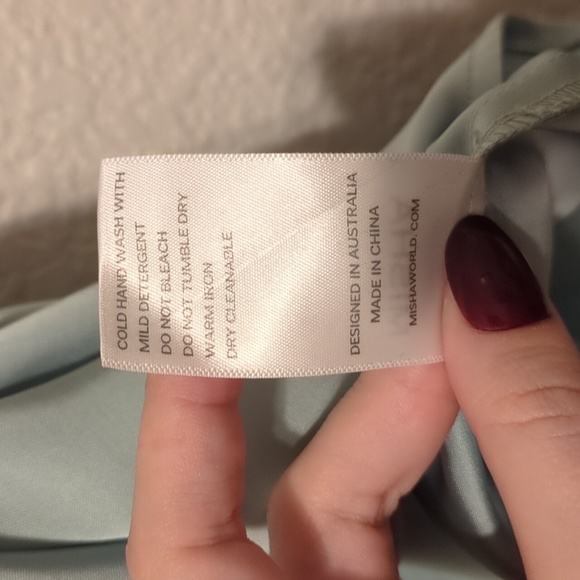 MISHA COLLECTION Light Blue One-Shoulder Mini Dress - Picture 11 of 12